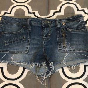 Fox cut off jean shorts, size 28